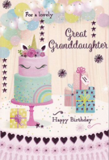 Picture of FOR A LOVELY GREAT GRANDDAUGHTER HAPPY BIRTHDAY CARD